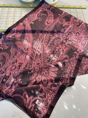 İnci Gecesi Desen Pamuk İpek Şal-10004-KİRAZ ÇİÇEĞİ