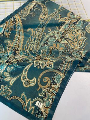 İnci Gecesi Desen Pamuk İpek Şal-10004-ZÜMRÜT