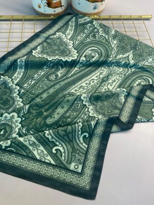 SAHRA DESEN PAMUK İPEK ŞAL-10005-YEŞİL