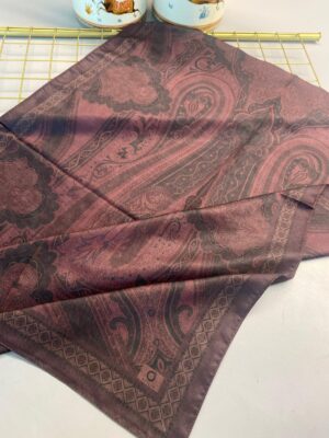 SAHRA DESEN PAMUK İPEK ŞAL-10005-BORDO