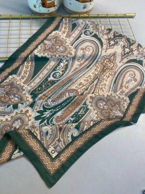 SAHRA DESEN PAMUK İPEK ŞAL-10005- ZÜMRÜT YEŞİL