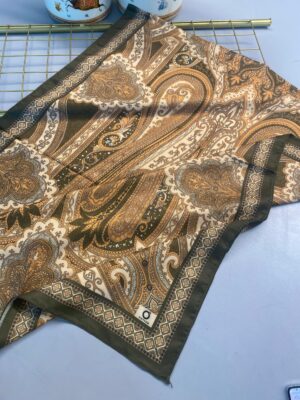 SAHRA DESEN PAMUK İPEK ŞAL-10005-HARDAL