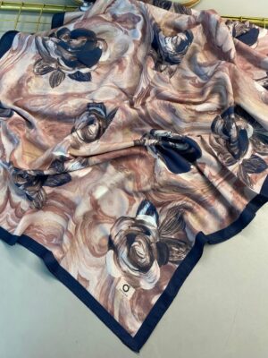 Summer Rose  Desen Pamuk İpek Şal-12000-Somon Pembe