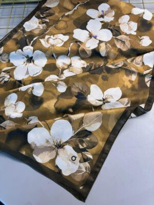 Wild Rose Pamuk ipek Şal-10007-Yağ yeşili