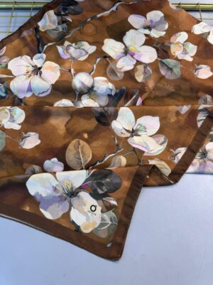 Wild Rose Pamuk ipek Şal-10007-Toprak