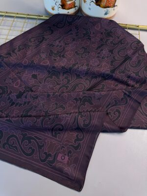 Lilyum Desen Pamuk İpek Şal-10008-Şakayık