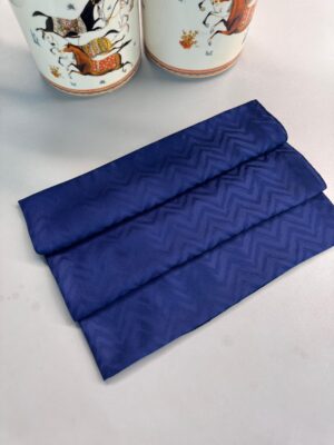 Kıvrım Desen Pamuk İpeksi Jakar Şal-53354-Lacivert