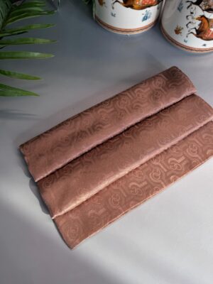 Dijital Monogram Desen İpeksi Jakar Şal-72761- Pudra