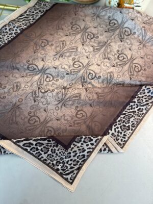 TINY LEOPAR PAMUK DESEN ŞAL-6202616-KREM