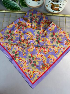 Mimoza Desen Vual İpek Eşarp-6203408-Leylak