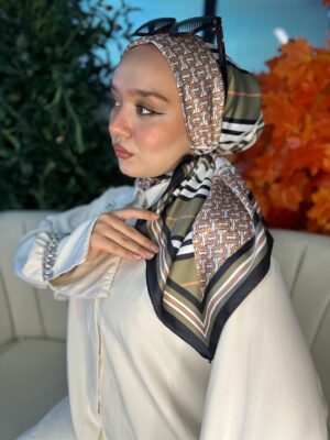 Burberry Vual İpek Eşarp-6203162-Haki