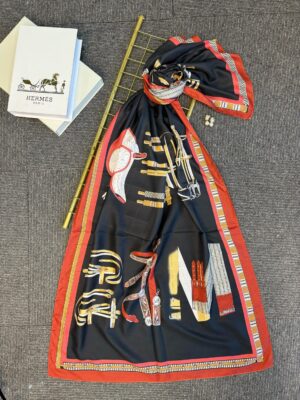 Pamuk soft şal - 32014 Siyah-Bordo