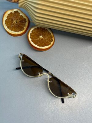 Metal Çerçeve Gold Kadın Güneş Gözlüğü - Kahve