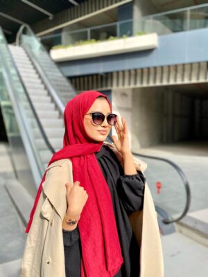 Oxygen His Serisi Pamuk Şal - Kırmızı