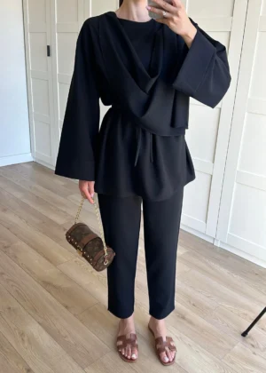 Pelerin İkili Takım TK100350  - Siyah