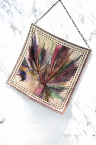 Mor Ebru Desen Pamuk Soft Eşarp