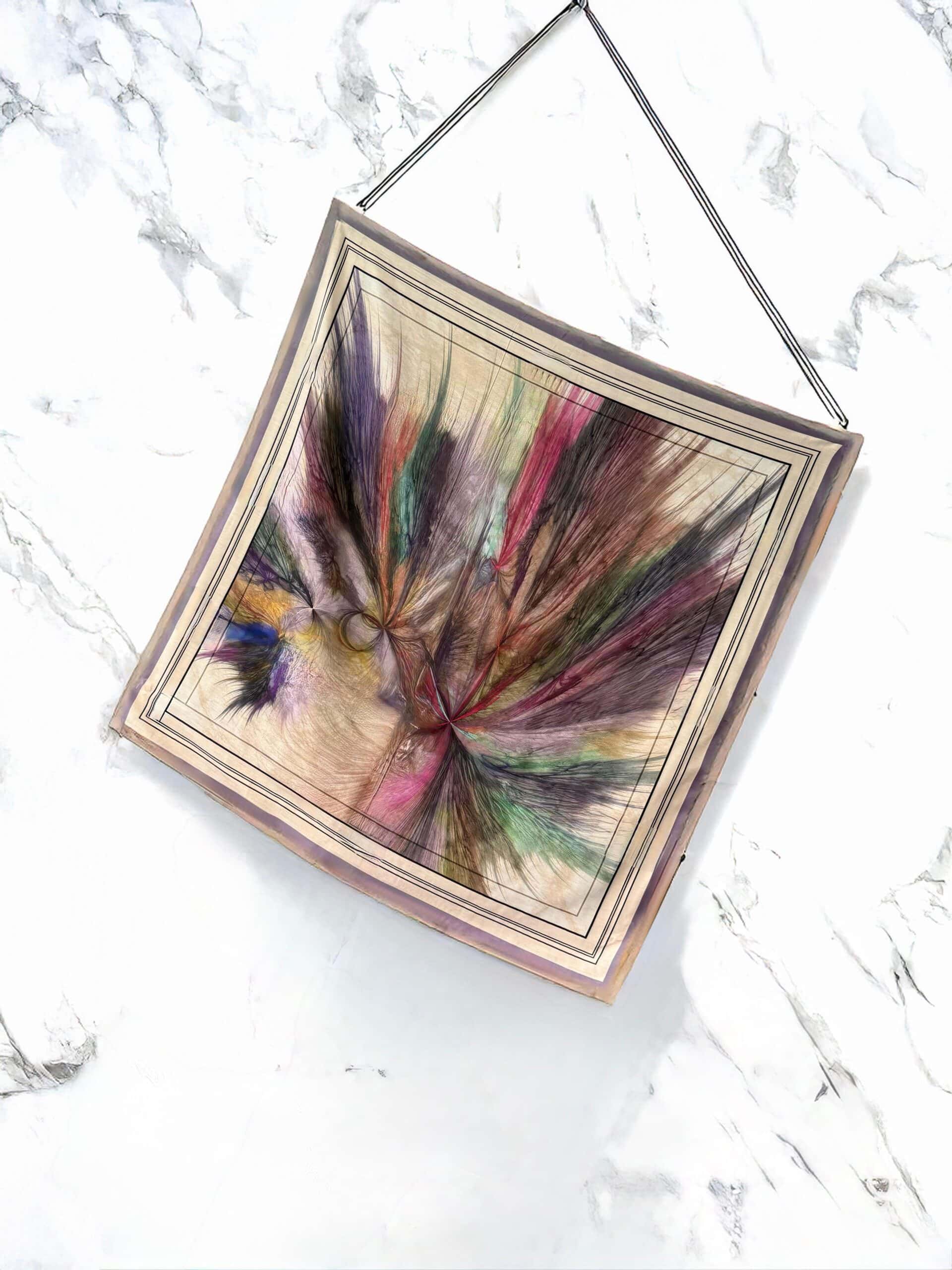 Mor Ebru Desen Pamuk Soft Eşarp