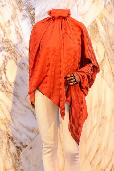 Kiremit Su Yolu Desen Jakar Şal