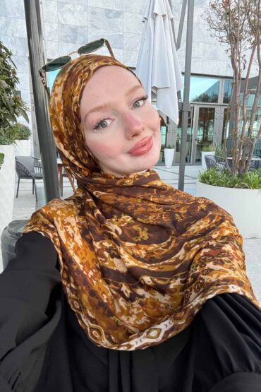 Hardal Samanyolu Yün İpek Şal