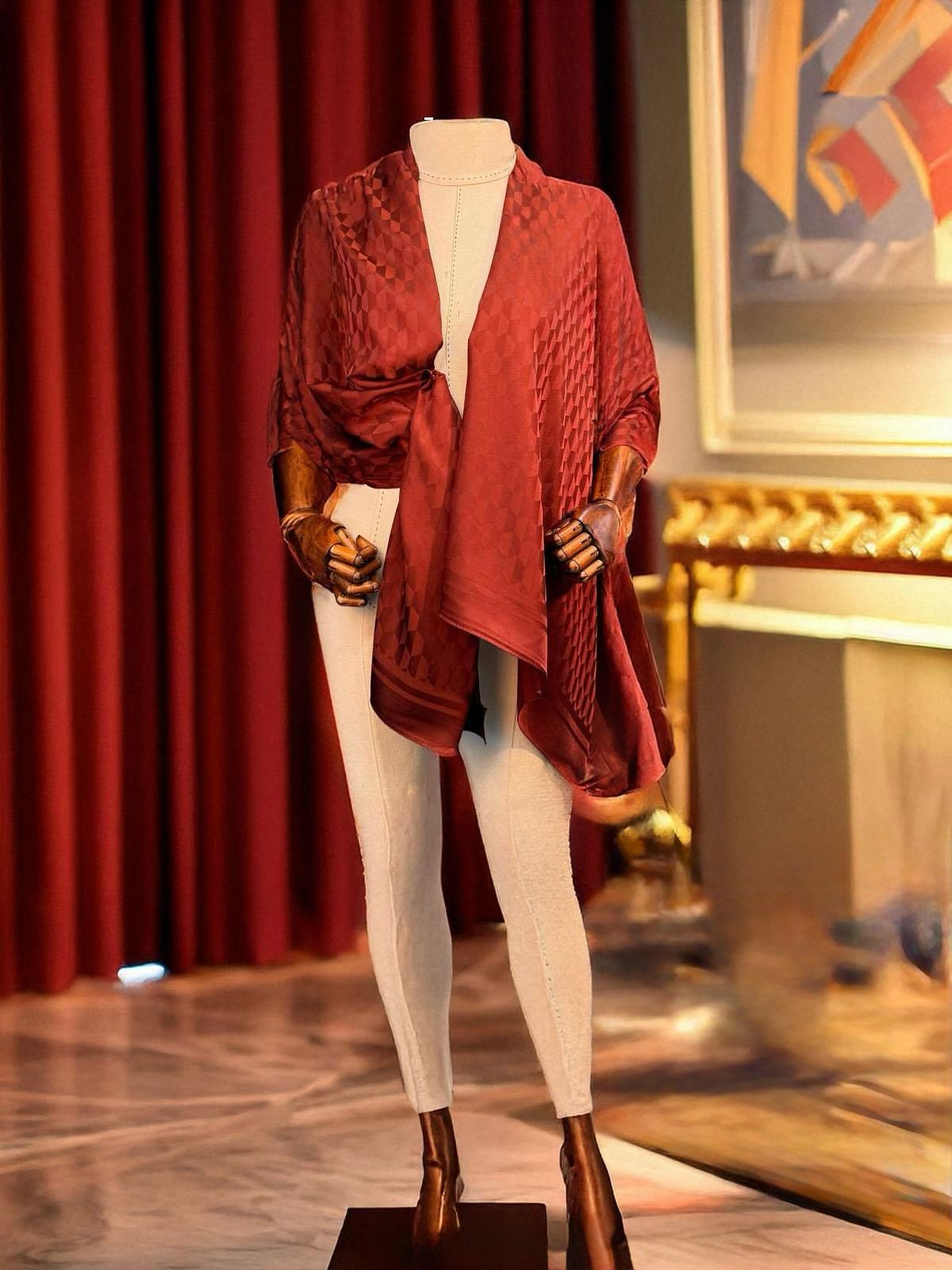 Kiremit Qoza Desen Jakar Şal