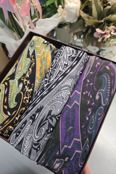 3'Lü Hünkar Desen Doğal Elyaf Avantajlı Kutu