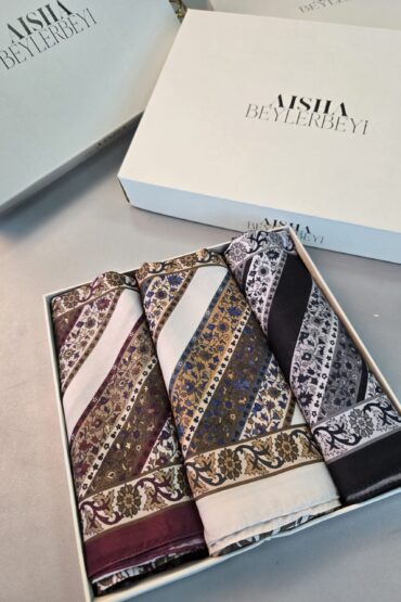 Tablo Desen %100 Pamuk 3’lü Şal Seti