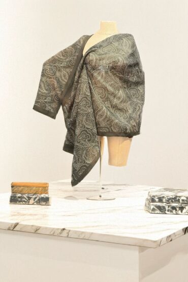 Haki Zenya Desen Pamuk Şal