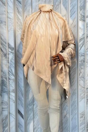 Çakıl Taşı Su Yolu Desen Jakar Şal