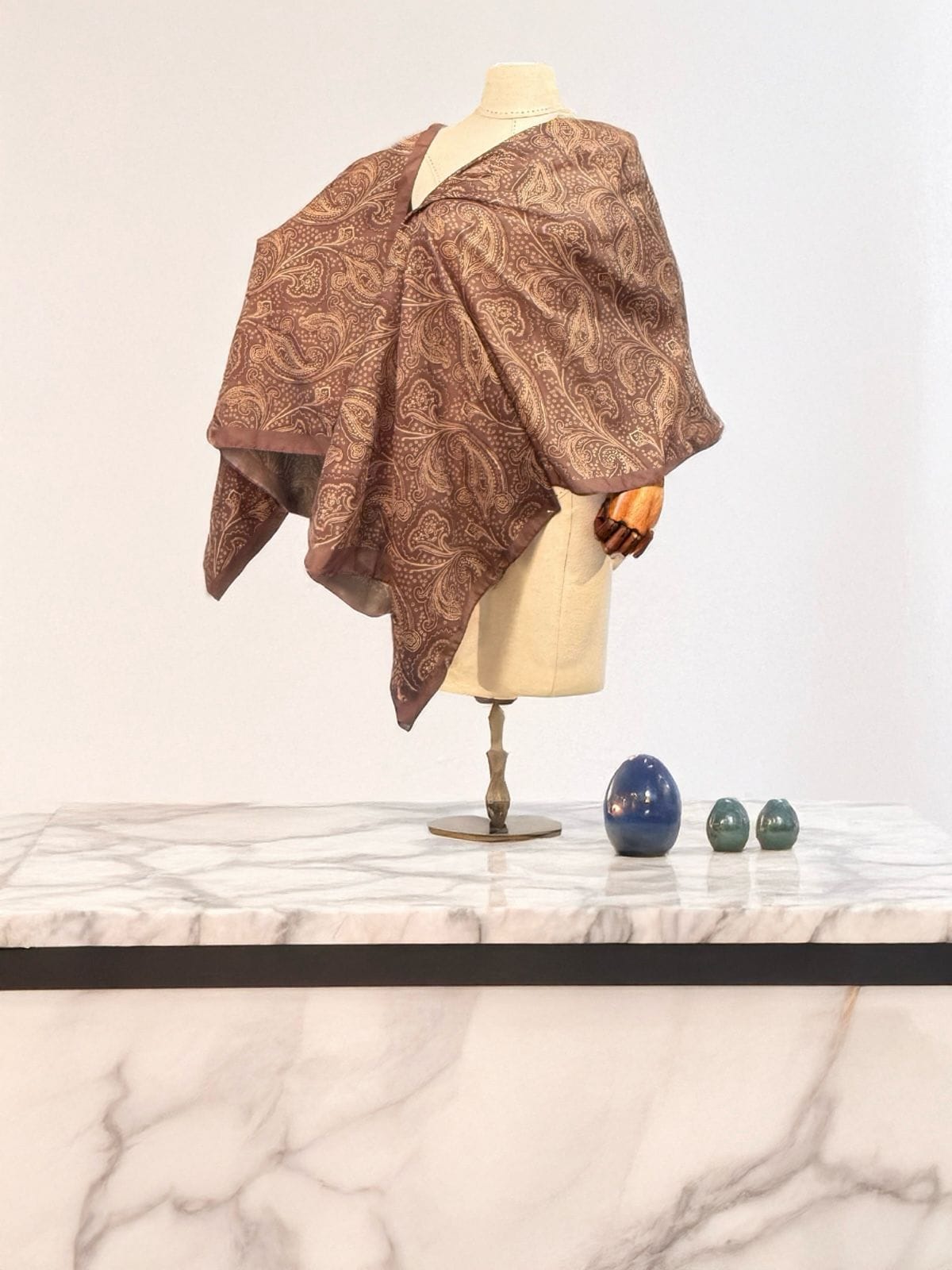 Mocha Zenya Desen Pamuk Şal