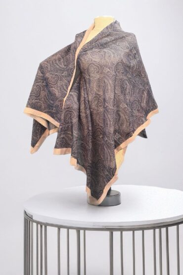 Gece Mavisi Zenya Desen Pamuk Şal