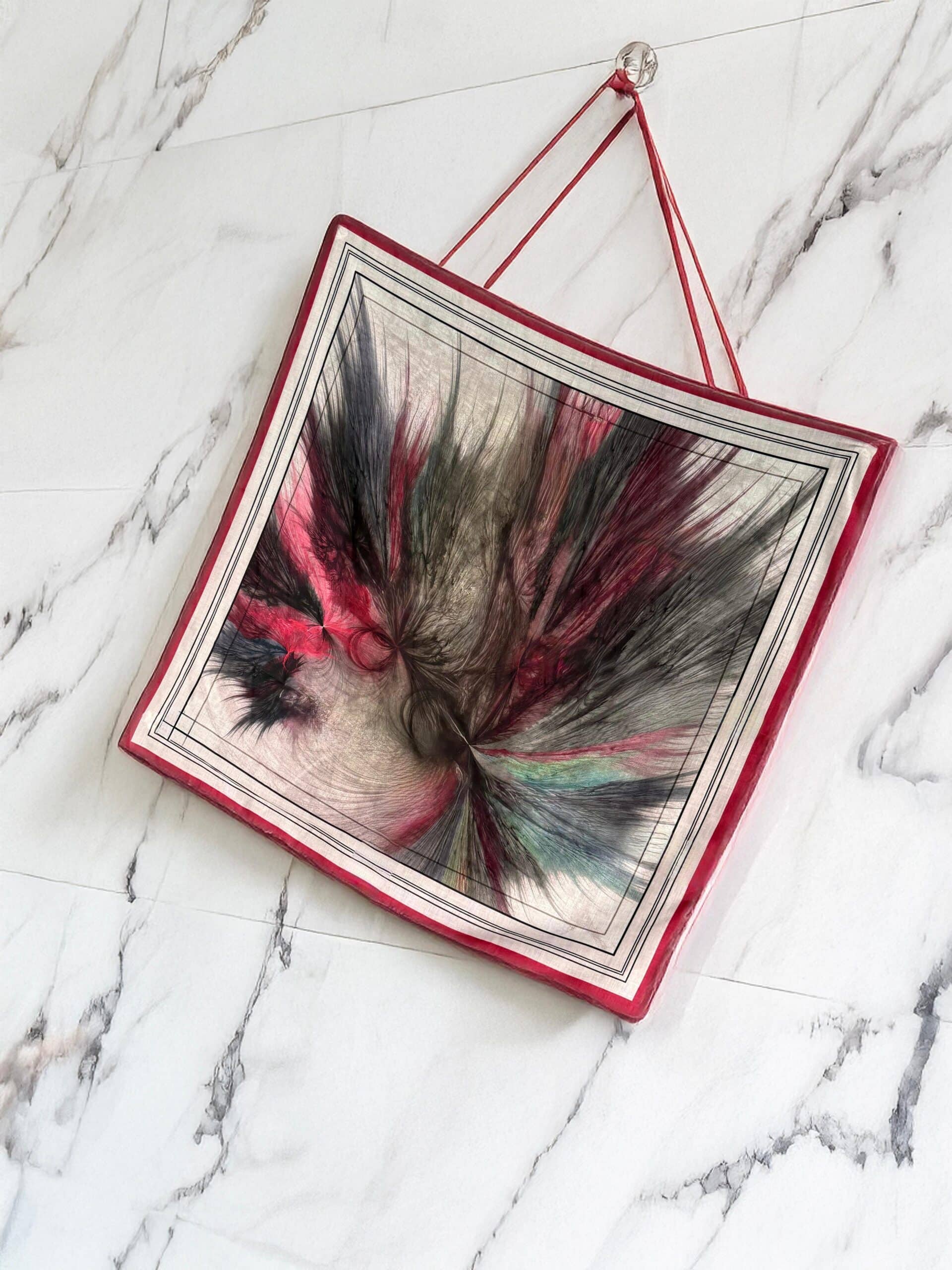 Mürdüm Ebru Desen Pamuk Soft Eşarp