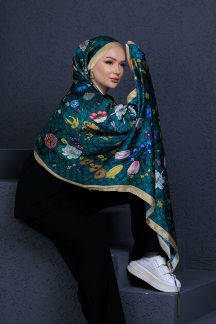 İthal Çifttaraflı vual ipek 23561 - sarı/zümrüt