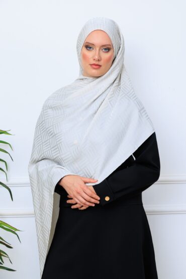 Kibrit Desen İpeksi Jakar Şal 44511 - Taş