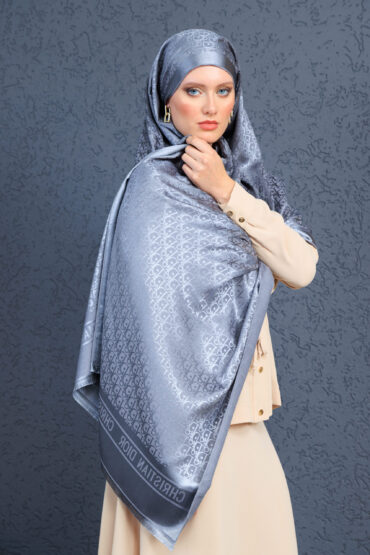 İthal Dior Kaşmir İpek Şal 49103 -Antrasit