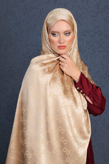 İthal G Kaşmir İpek Şal 49102 -Gold