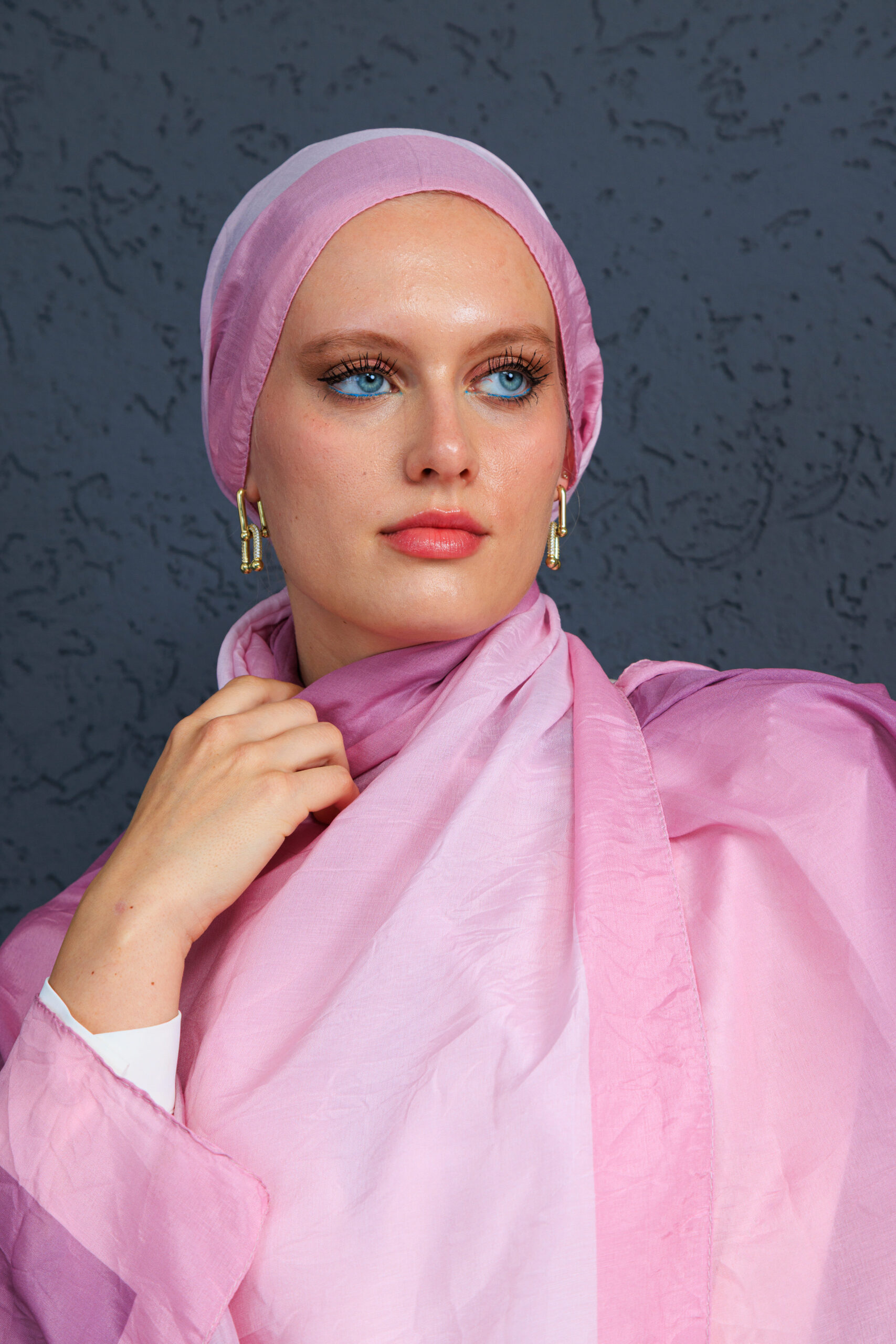 lotus Şal Serisi- Z-2240 - V-25 - Derin Pembe - Görsel 5