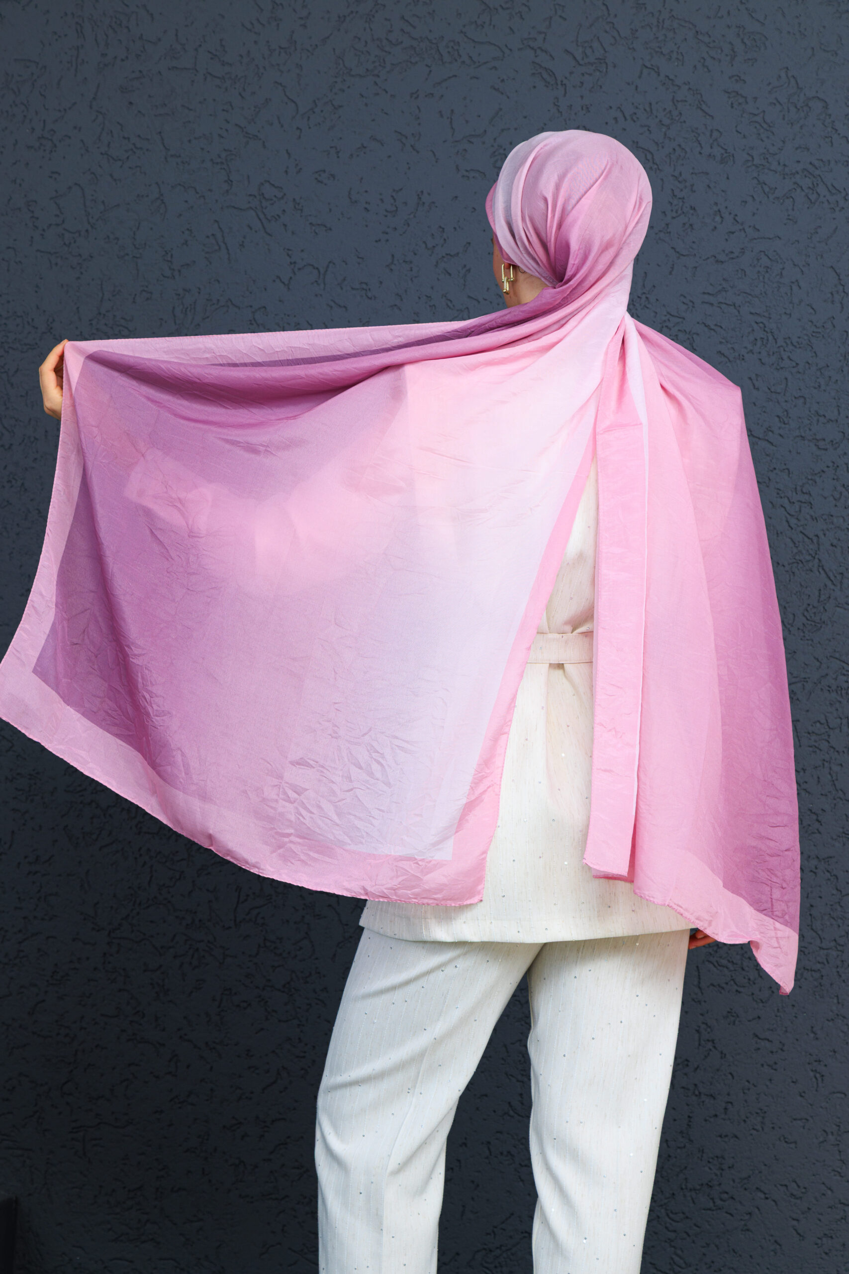 lotus Şal Serisi- Z-2240 - V-25 - Derin Pembe - Görsel 3