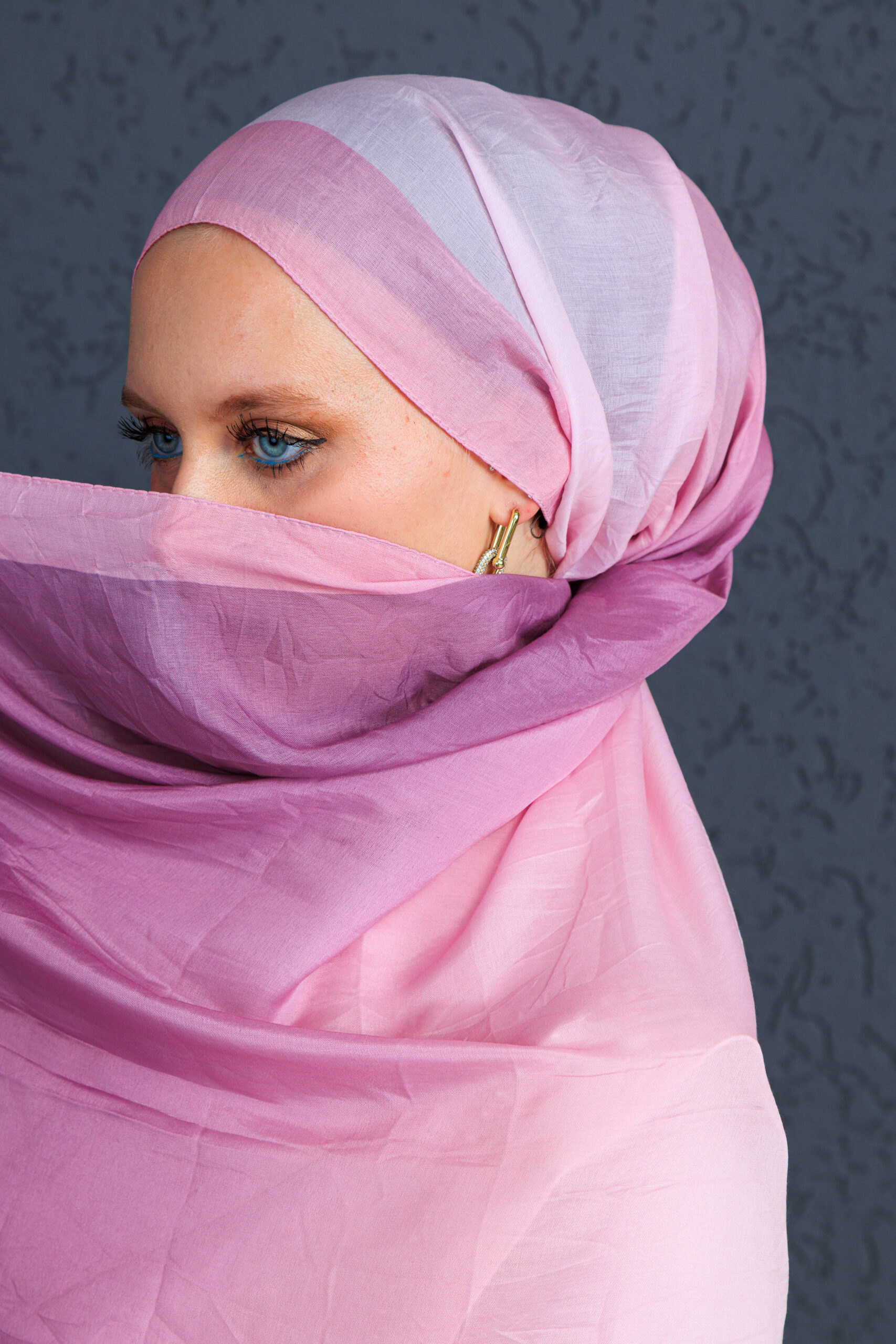 lotus Şal Serisi- Z-2240 - V-25 - Derin Pembe - Görsel 2