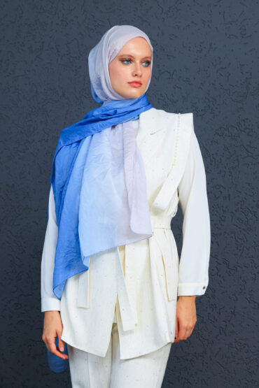 Lotus Şal Serisi- Z-2240 - V-5 - Gök Mavi