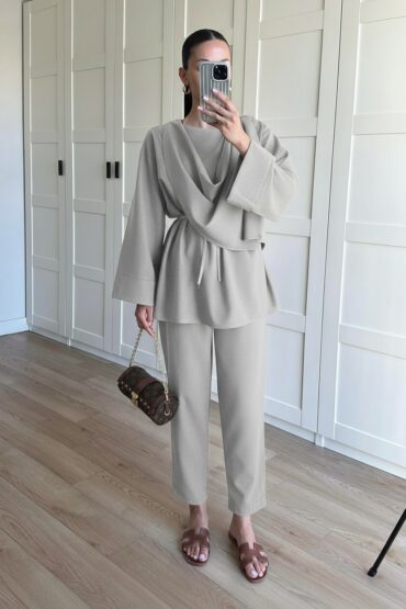 Pelerin İkili Takım TK100350  - Gri