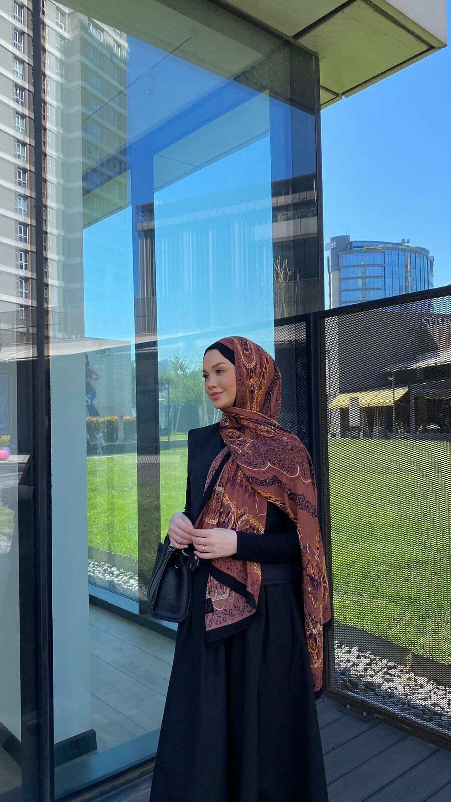 Dut Ruku Desenli Pamuk İpek Şal - Görsel 2