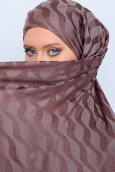 Su Yolu Pamuk Jakar Şal - Vizon