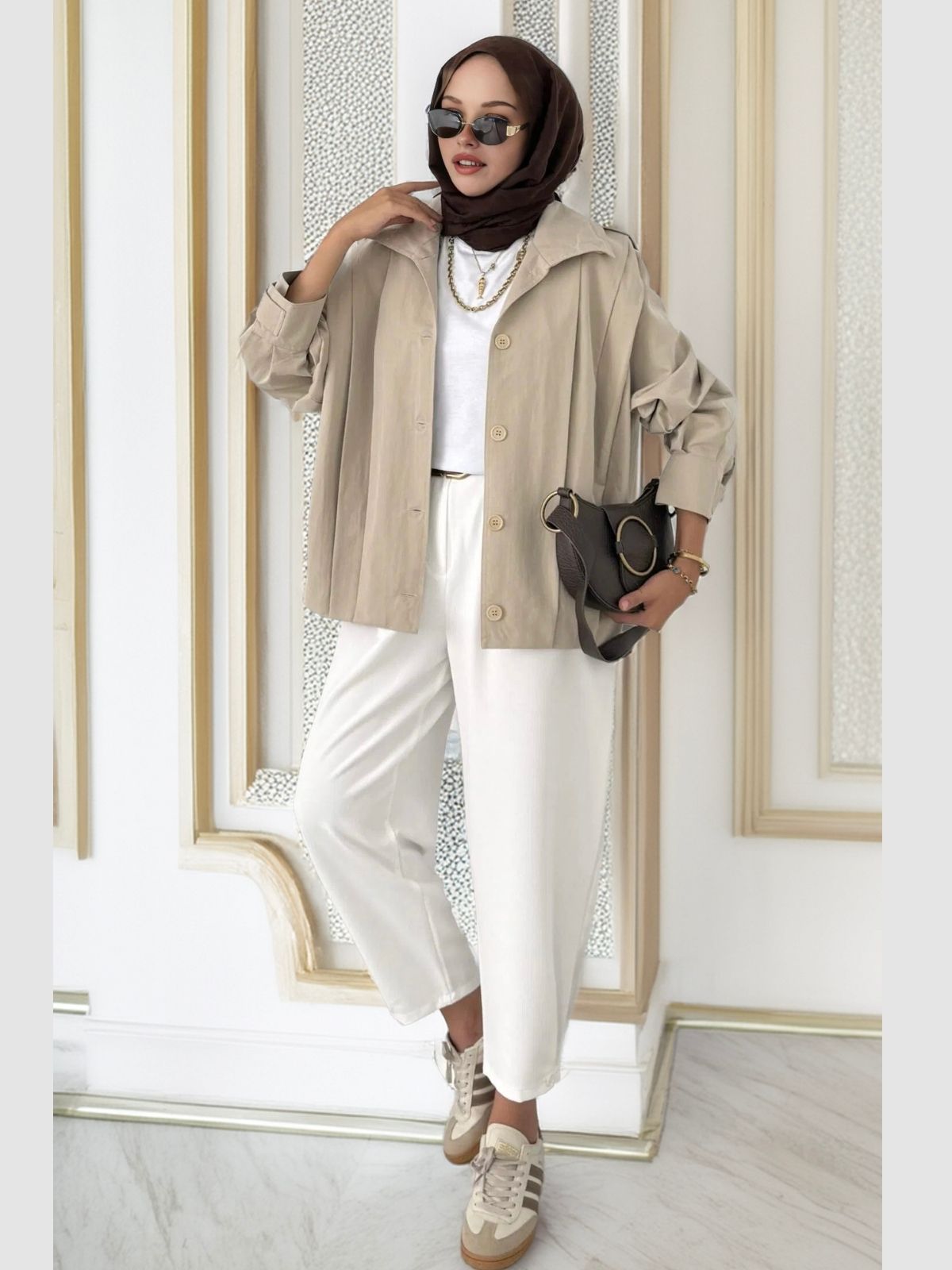 Zara Bomber Trençkot DŞ100237 - Bej