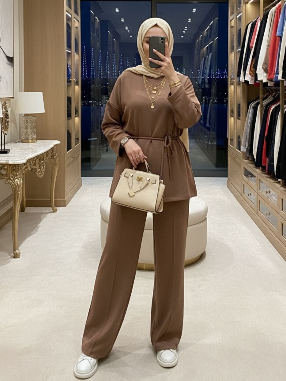 Oys Bağlamalı İkili Takım TK100240 - Kahve