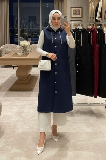 Elle Kapitone Yelek DŞ100386 - Lacivert