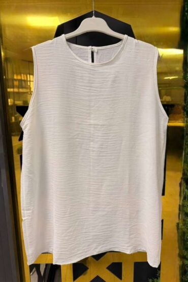 Sıfır Kollu İçlik ELB100412- Beyaz