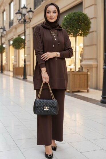 Premium Oys Edoril İkili Takım TK100255 - Acı Kahve