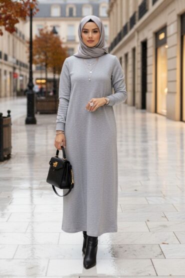 Daniela Trend Elbise ELB100452 Gri