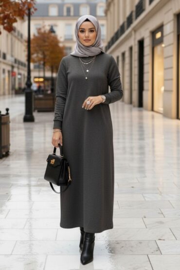 Samyella Trend Scuba Elbise ELB100453 Siyah