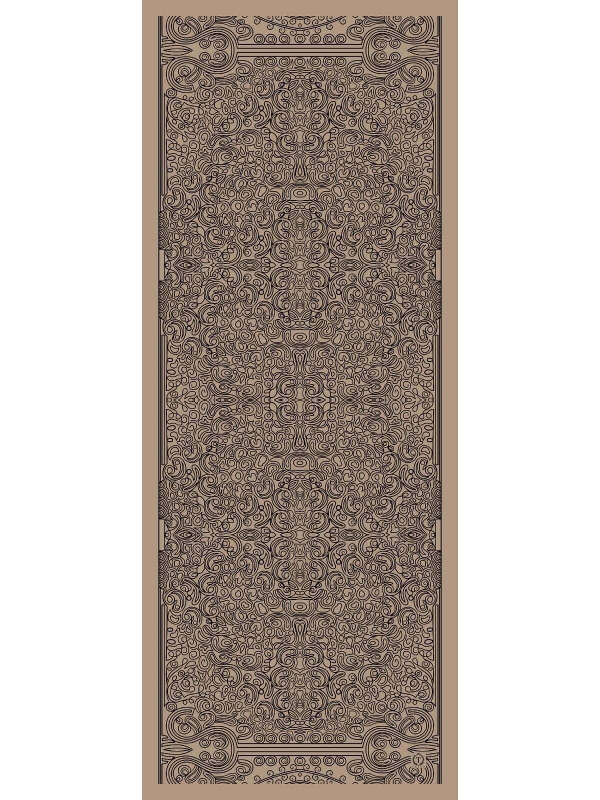 Vizon Ebruli Desen Pamuk İpek Şal